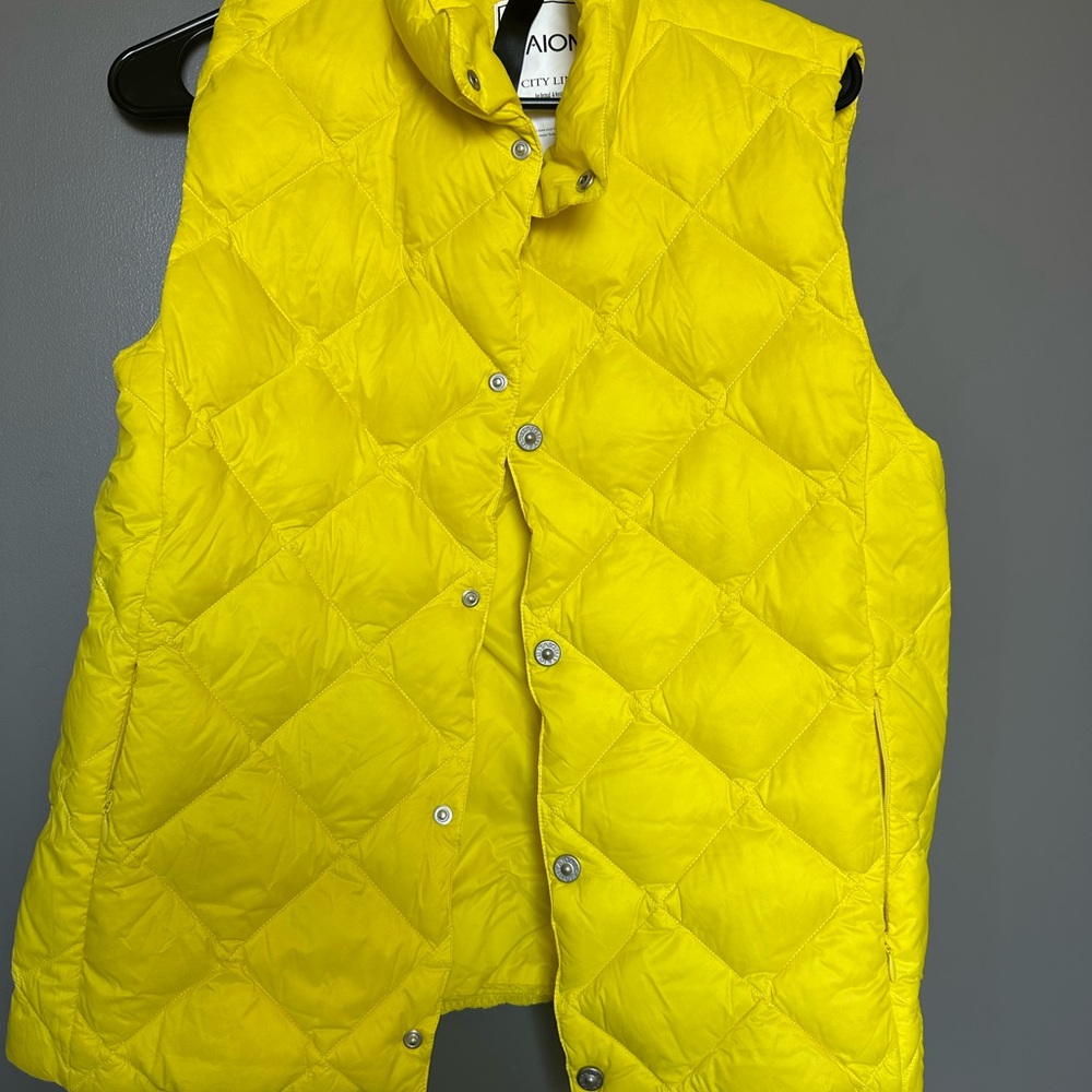 TAION Bright Yellow Quilted Vest